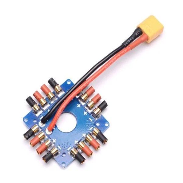 ESC Power Distribution Board Soldered XT60 Plug & 3.5mm Banana Bullet Connectors For 250mm Multicopter FPV aerobots.in