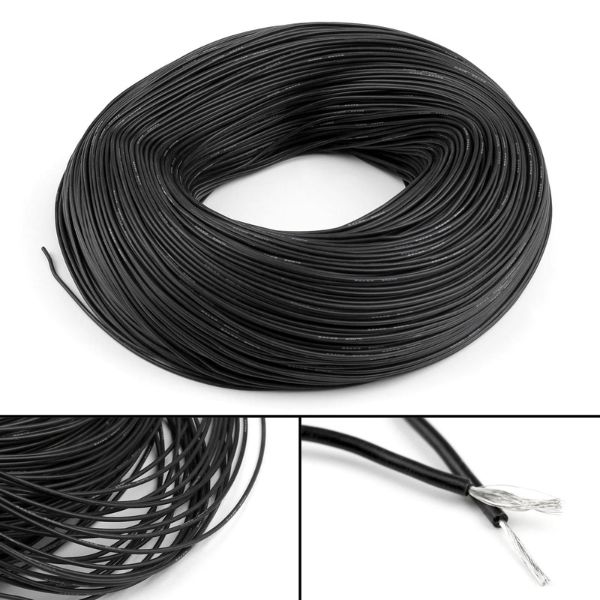 aerobots High Quality Ultra Flexible 24AWG Silicon Wire 2m (Black)