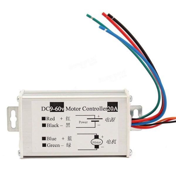 Aerobots-20A PWM DC Motor Speed Regulator Module (9V, 12V, 24V, 36V, 48V, 60V)